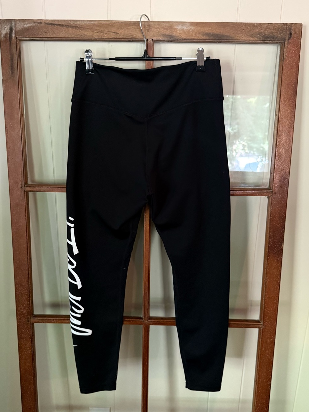 Nike All-In Just Do It Black Dri-FIT Training Leggings Athletic Workout Large - Picture 4 of 7